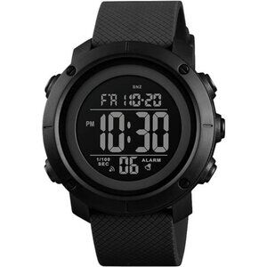 Waterproof Military Back Light Small Watch for Men Black 1426